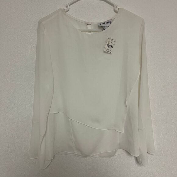 Joseph Ribkoff NWT white long sleeve layered blouse size 6 - Picture 1 of 8